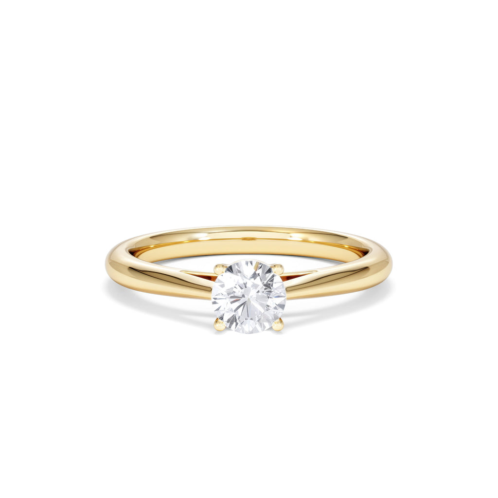 Half Carat Diamond Engagement Ring Elysia Lab F/VS1 18K Gold