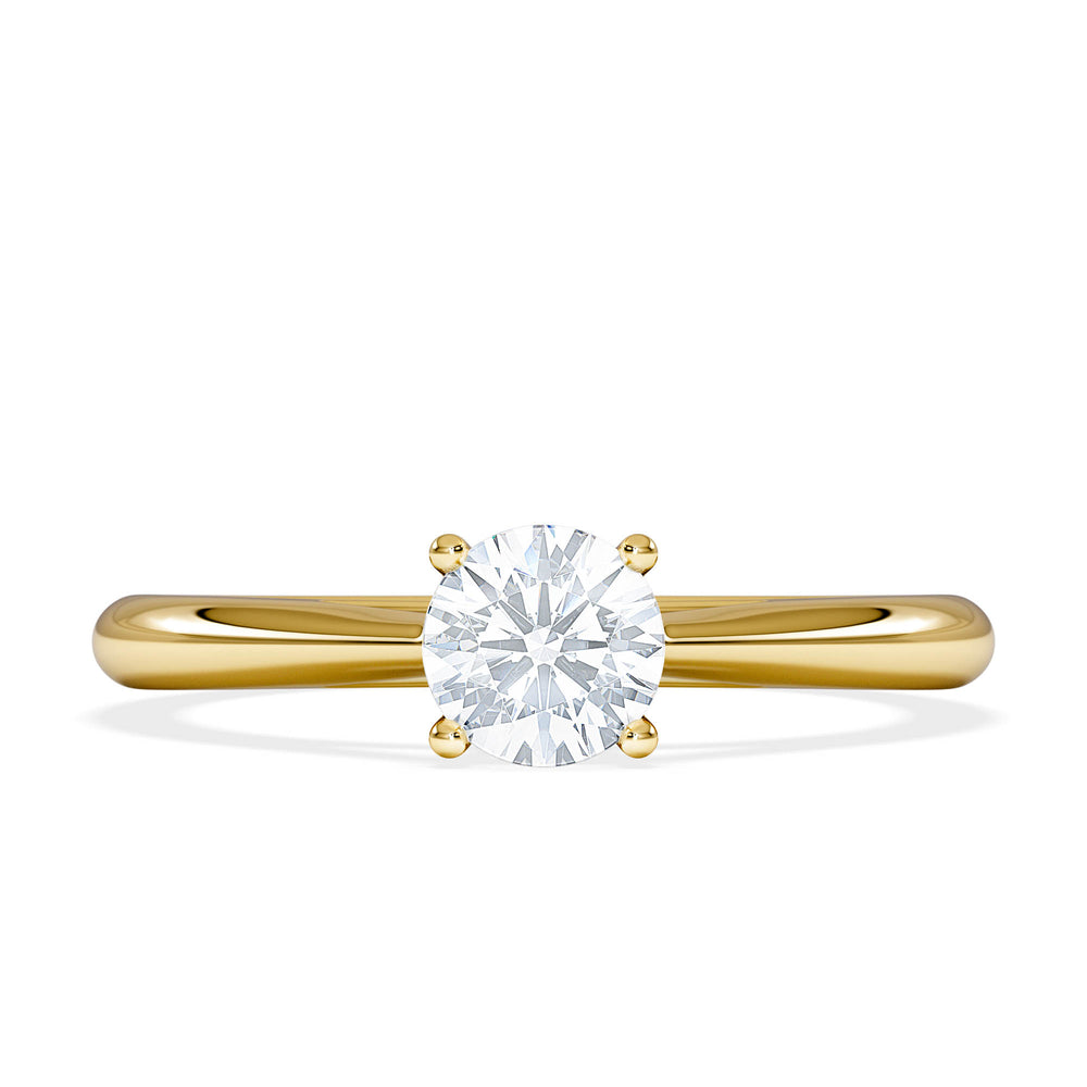 Engagement Ring Certified Elysia 18K Gold Diamond 0.50CT