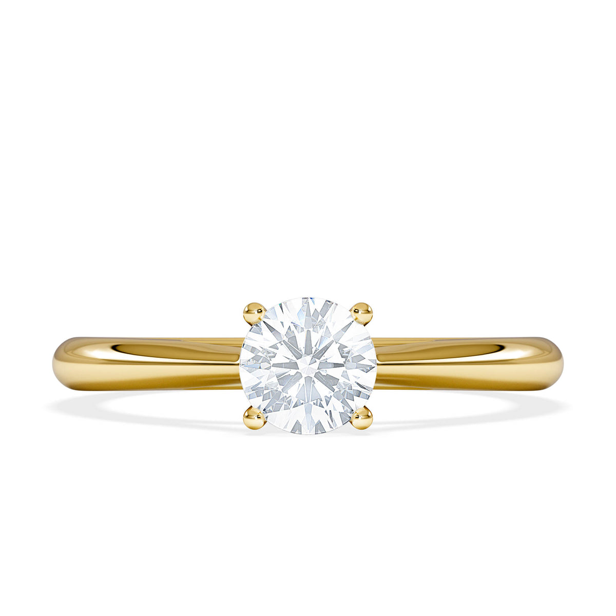 Engagement Ring Certified Elysia 18K Gold Diamond 0.50CT