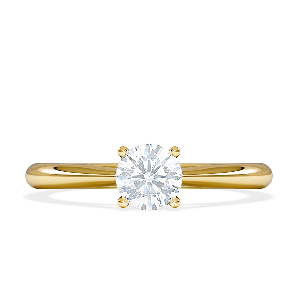 Half Carat Diamond Engagement Ring Elysia Lab F/VS1 18K Gold
