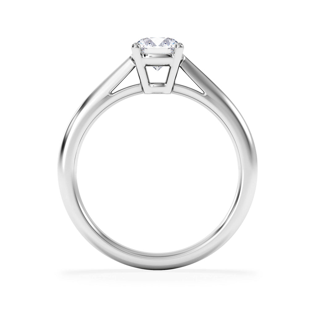 Engagement Ring Certified 0.70CT Elysia 18K White Gold G/VS