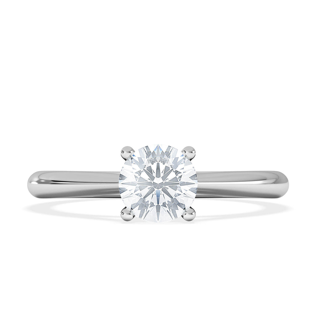Engagement Ring Certified 0.70CT Elysia 18K White Gold G/VS