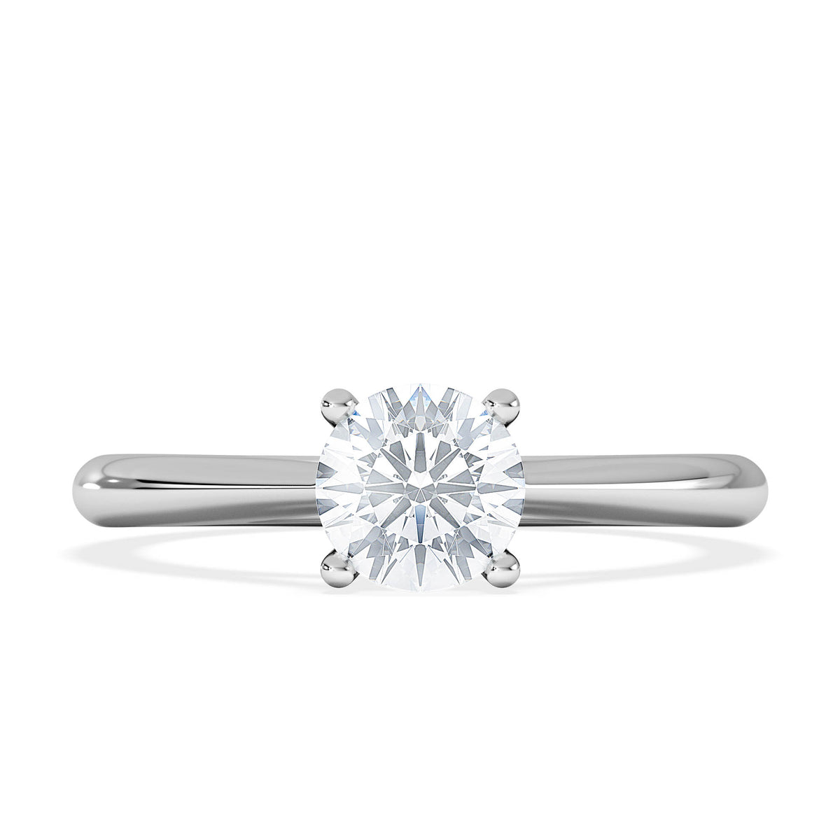 Engagement Ring Certified 0.70CT Elysia Platinum G/VS
