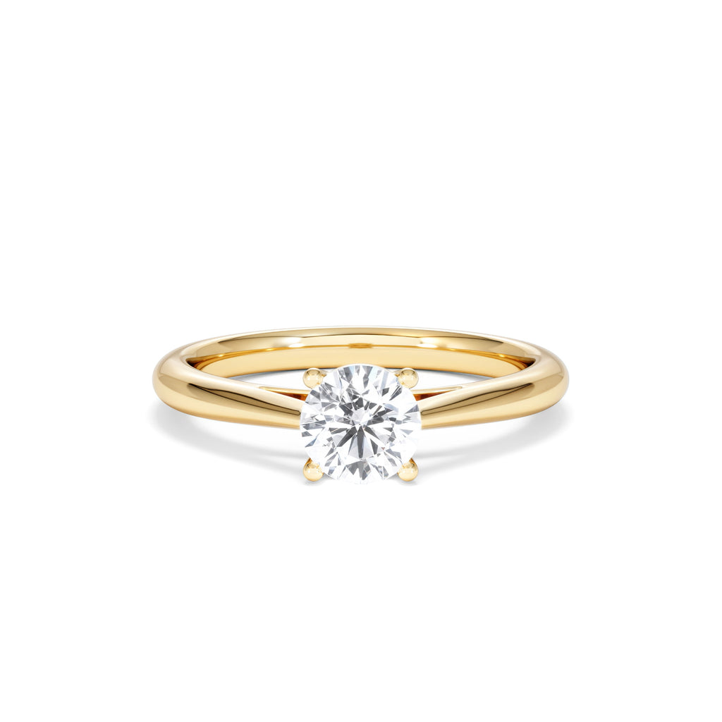 Engagement Ring Certified 0.70CT Elysia 18K Gold E/VS2