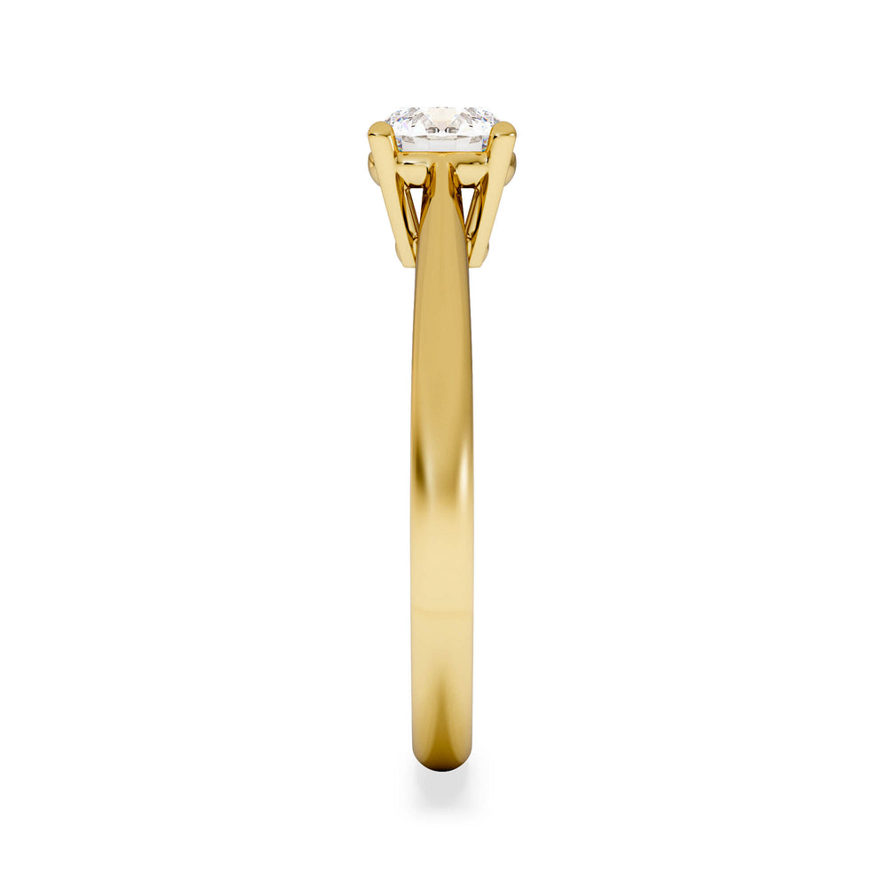 Engagement Ring Certified 0.70CT Elysia 18K Gold G/VS