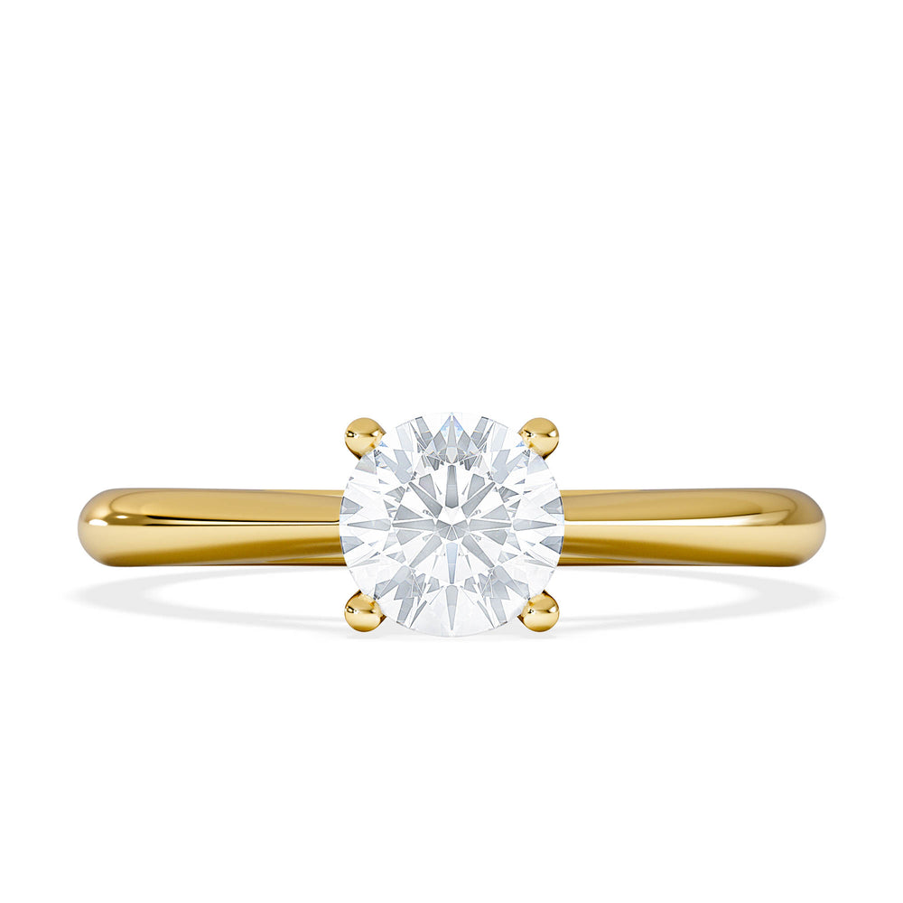 Engagement Ring Certified 0.70CT Elysia 18K Gold G/VS
