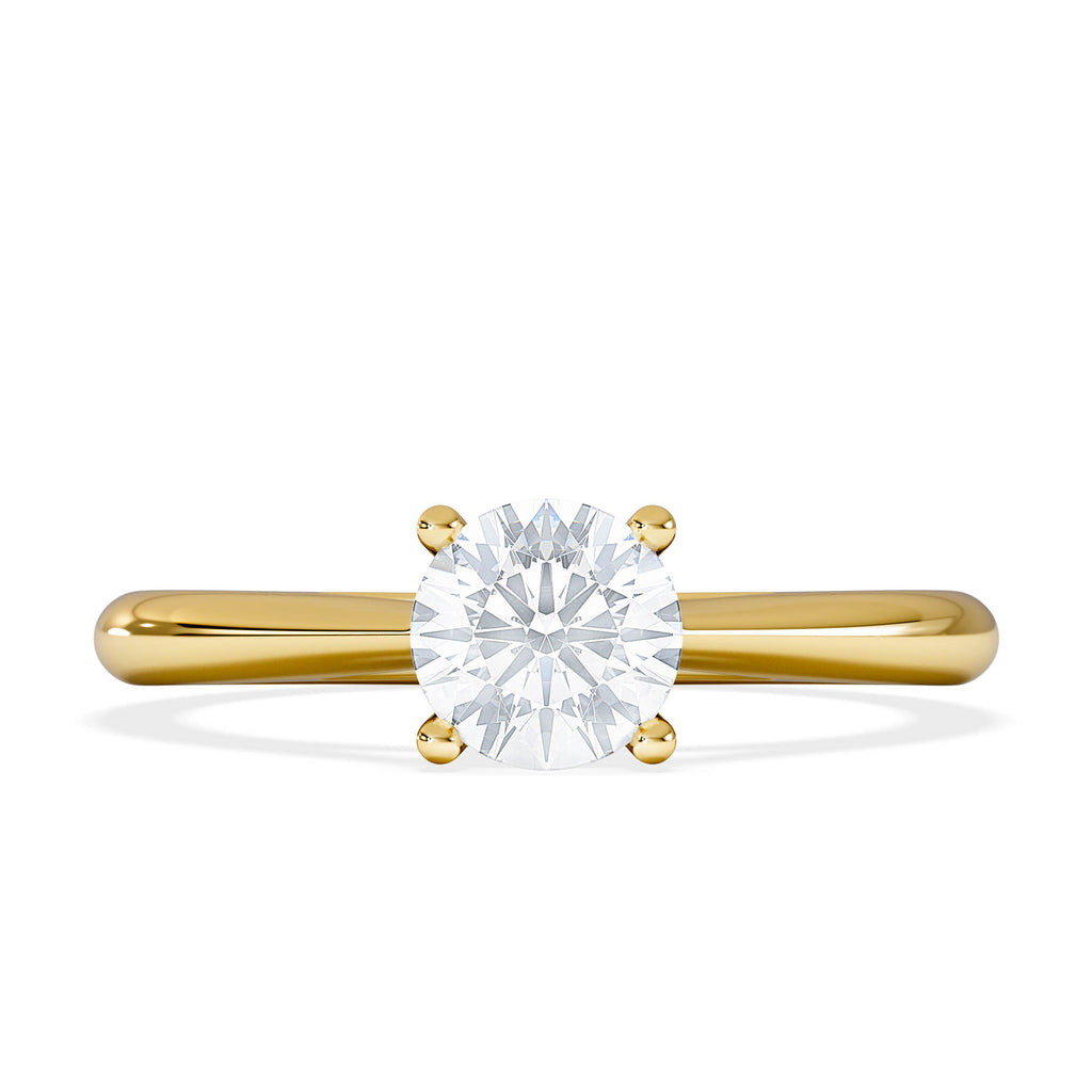 Engagement Ring Certified 0.70CT Elysia 18K Gold G/VS