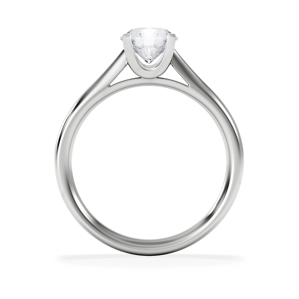 Certified 1.00CT Grace 18K White Gold Engagement Ring H/SI