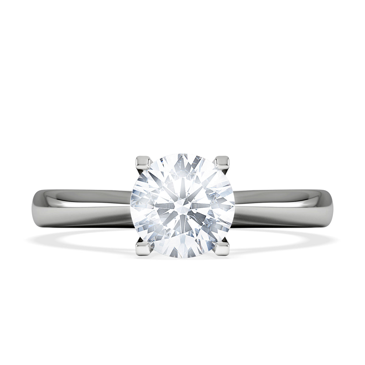 1 Carat Diamond Engagement Ring Grace Lab FVS1 18K White Gold