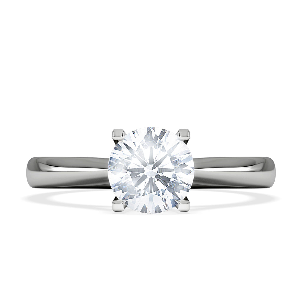 Certified 1.00CT Grace Platinum Engagement Ring H/SI