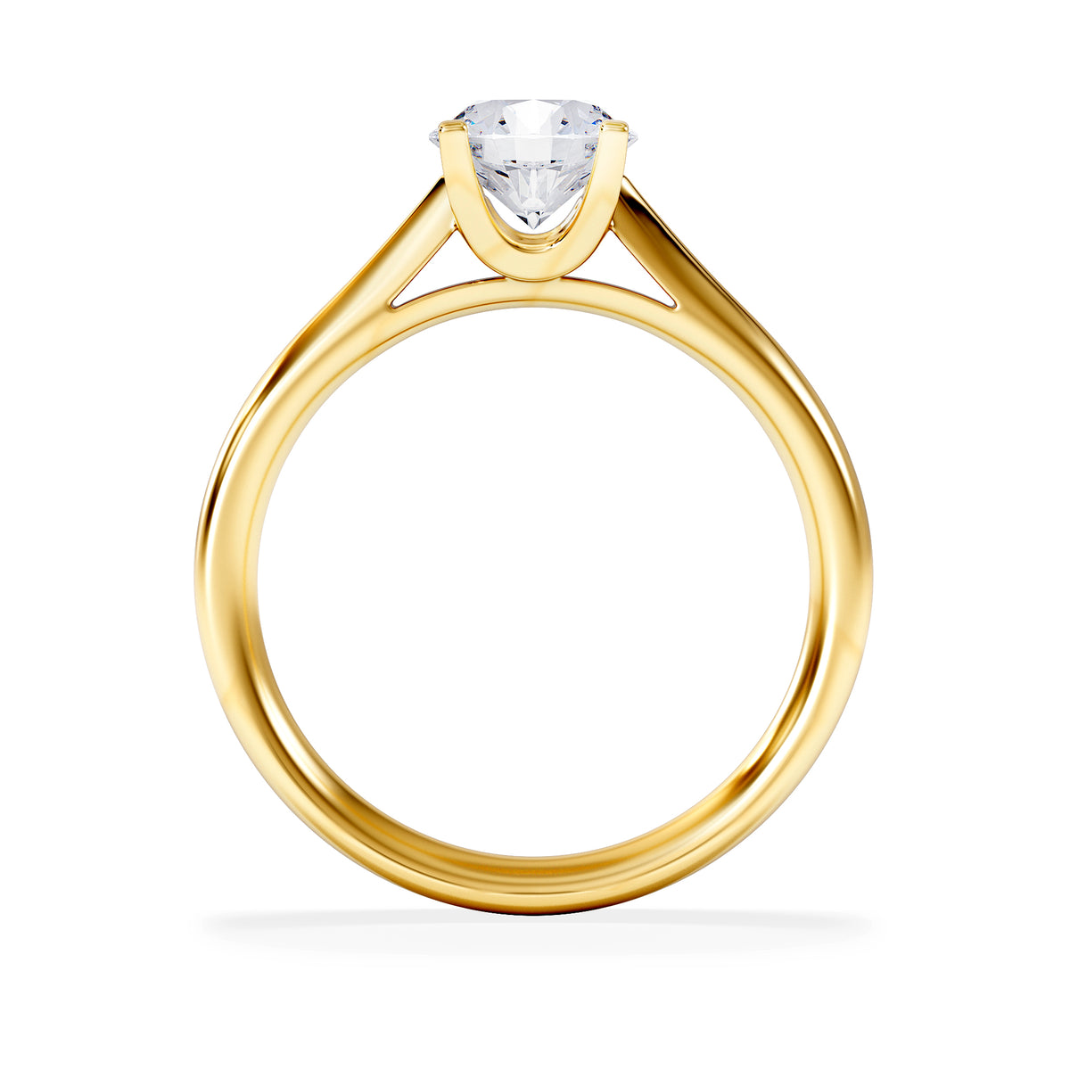 Certified 1.00CT Grace 18K Gold Engagement Ring G/SI2