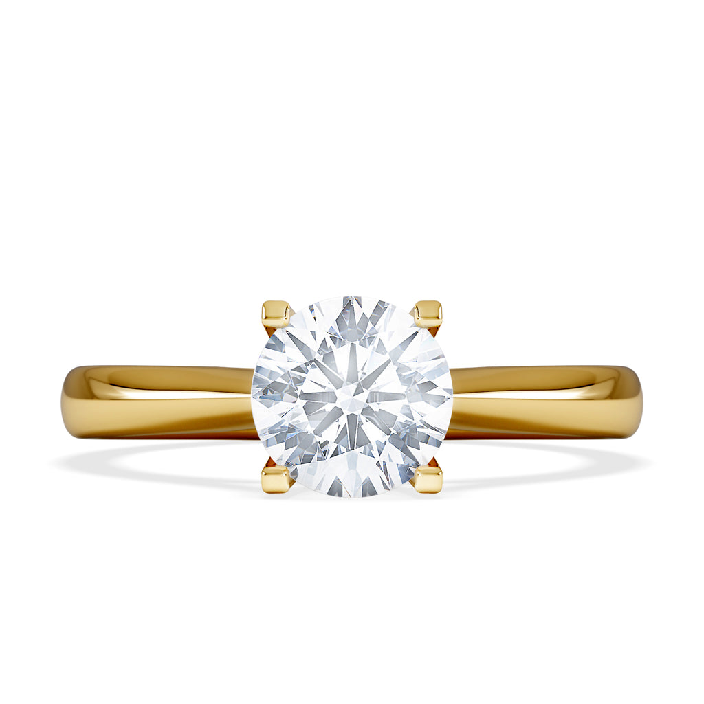 Certified 1.00CT Grace 18K Gold Engagement Ring G/SI2