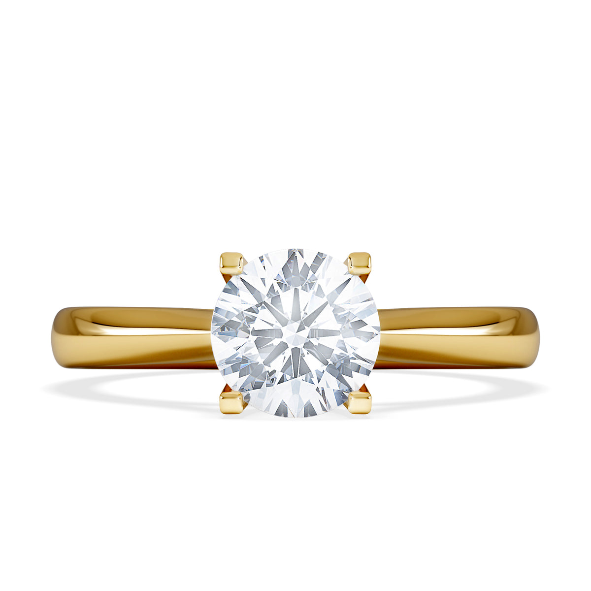 Certified 1.00CT Grace 18K Gold Engagement Ring G/SI2