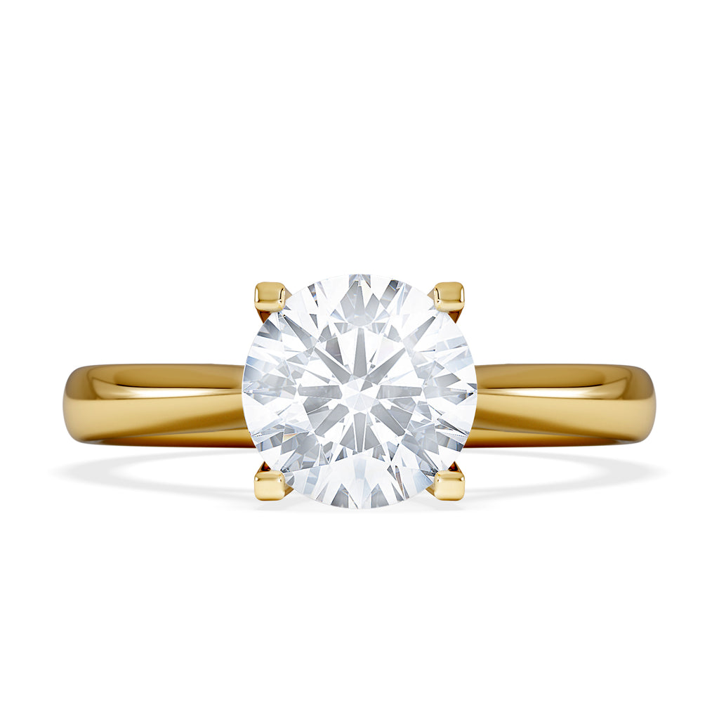 1.50ct Diamond Engagement Ring Grace Lab F/VS1 IGI Certified 18K Gold