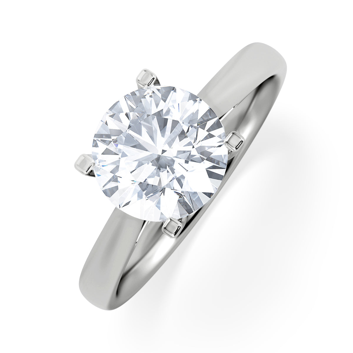 2 Carat Diamond Engagement Ring Grace Lab F/VS1 IGI Certified Platinum