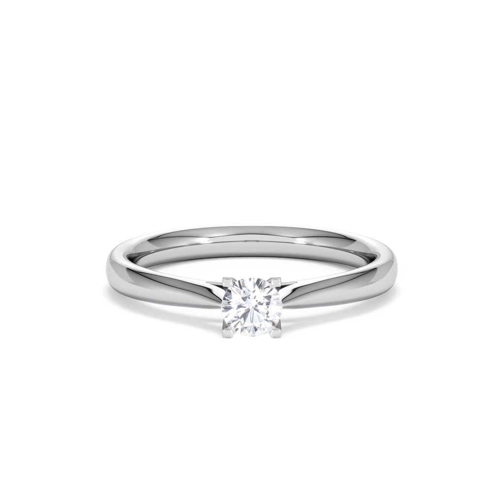 Certified Grace 18K White Gold Diamond Engagement Ring