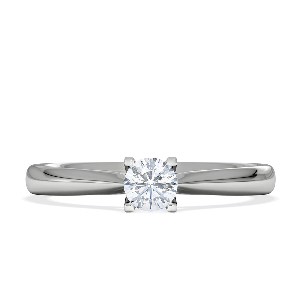 Certified Grace 18K White Gold Diamond Engagement Ring 0.25CT