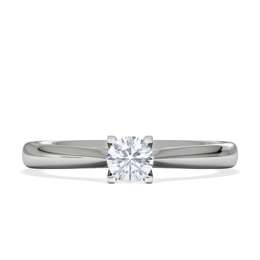 Certified Grace Platinum Diamond Engagement Ring 0.25CT G/VS