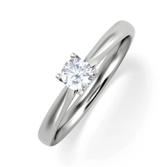 Certified Grace Platinum Diamond Engagement Ring 0.25CT G/VS