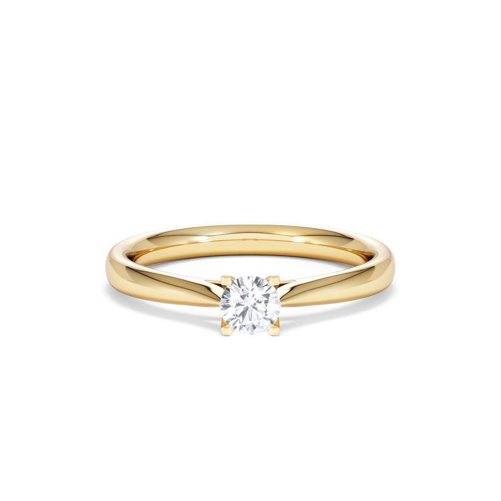 Certified Grace 18K Gold Diamond Engagement Ring 0.25CT-G-H/SI