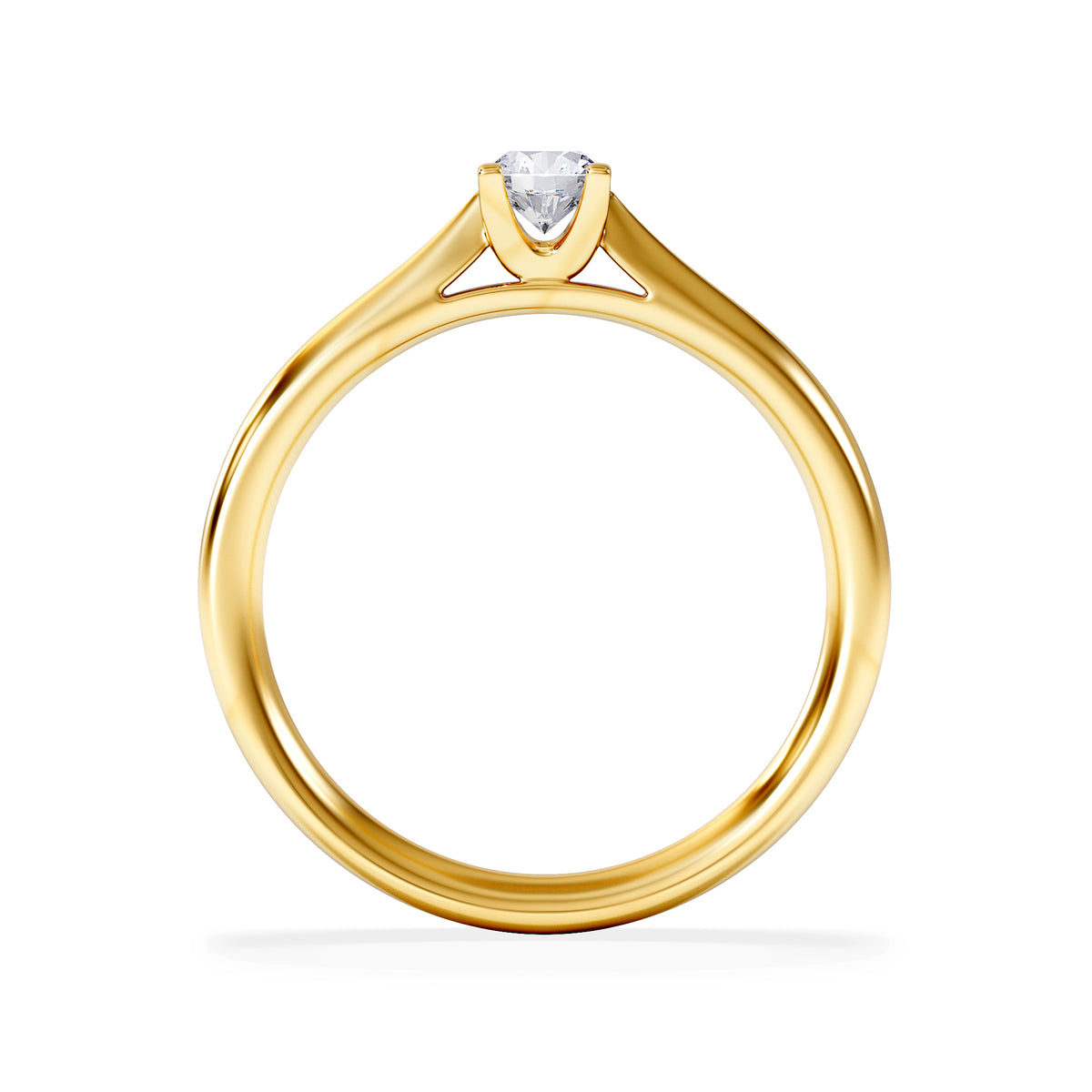 Certified Grace 18K White Gold Diamond Engagement Ring 0.25CT