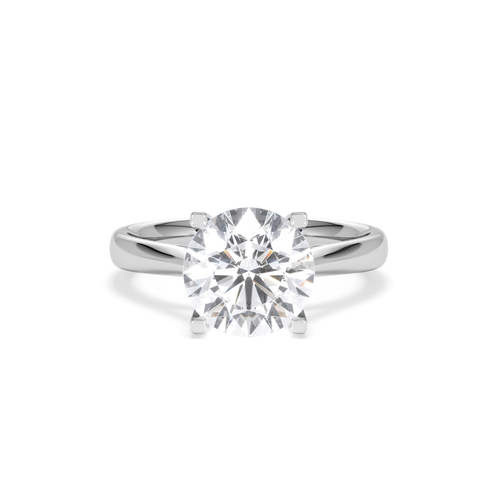 Grace 3.00ct Lab Diamond Round Cut Engagement Ring in Platinum G/VS1