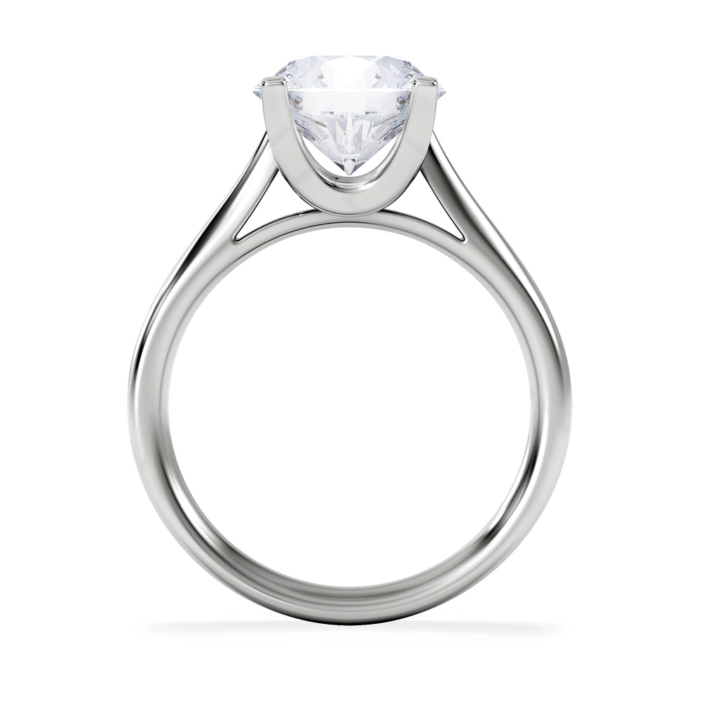Grace 3.00ct Lab Diamond Round Cut Engagement Ring in Platinum G/VS1