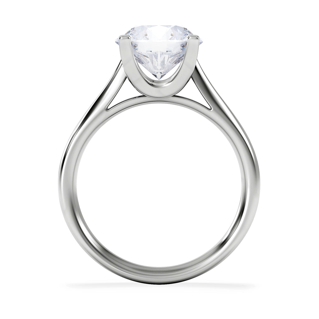 Grace 3.00ct Lab Diamond Round Cut Engagement Ring in Platinum G/VS1