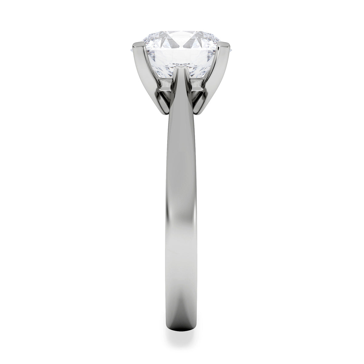 Grace 3.00ct Lab Diamond Round Cut Engagement Ring in 18K White Gold G/VS1
