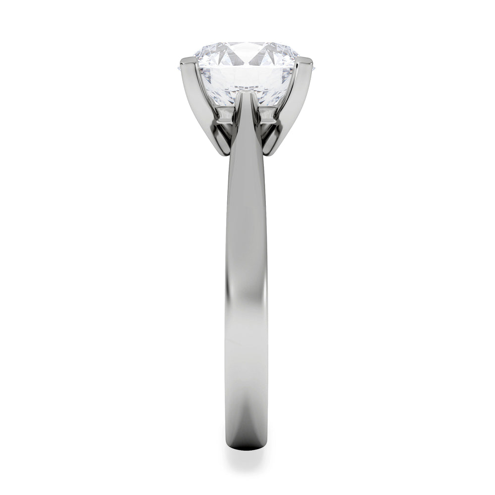 Grace 3.00ct Lab Diamond Round Cut Engagement Ring in Platinum G/VS1