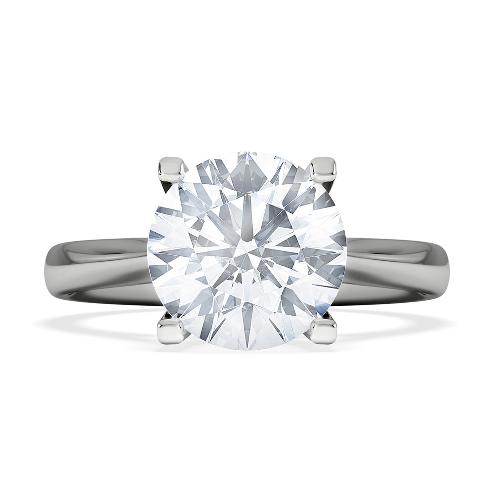 Grace 3.00ct Lab Diamond Round Cut Engagement Ring in Platinum G/VS1
