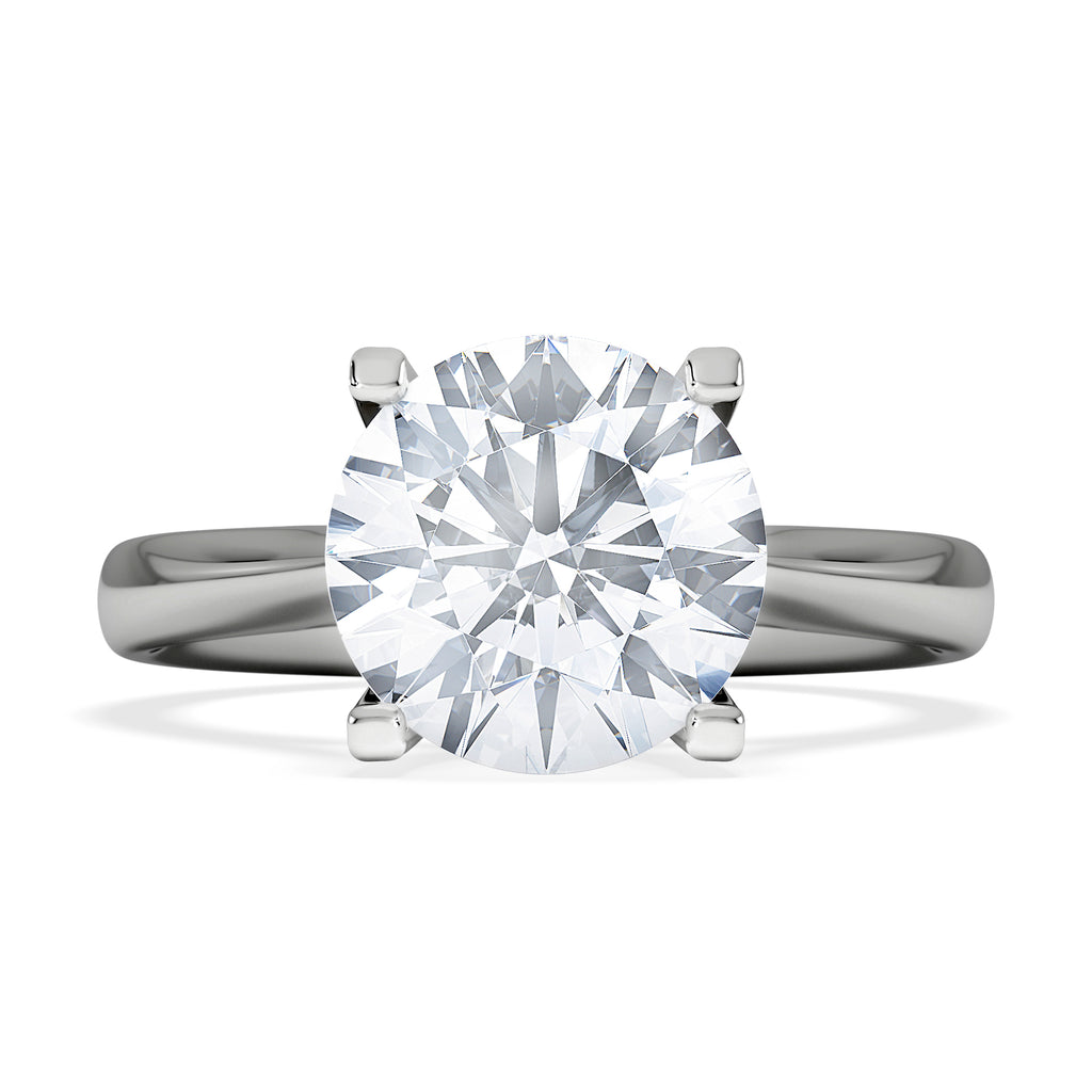 Grace 3.00ct Lab Diamond Round Cut Engagement Ring in Platinum G/VS1