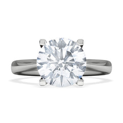 Grace 3.00ct Lab Diamond Round Cut Engagement Ring in Platinum G/VS1