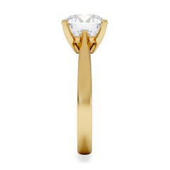 Grace 3.00ct Lab Diamond Round Cut Engagement Ring in 18K Yellow Gold G/VS1