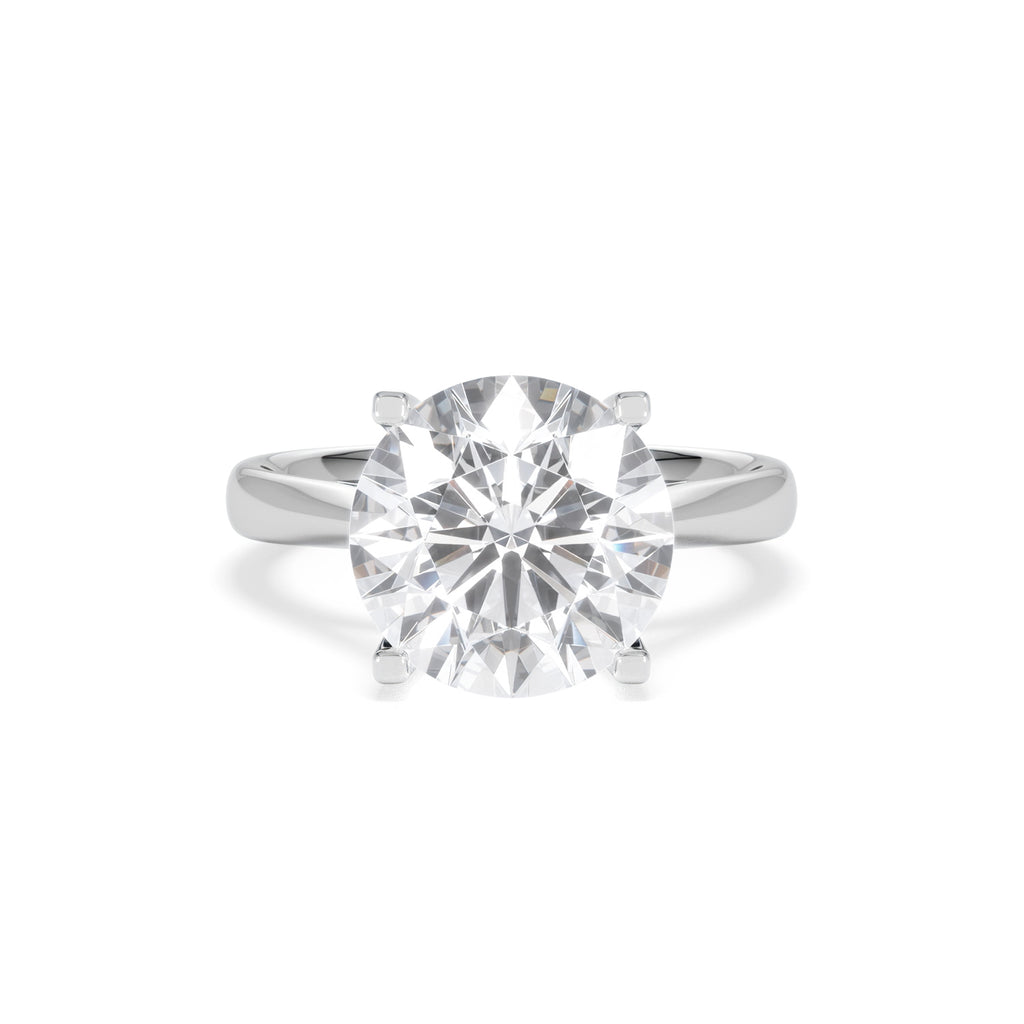 Grace 5.00ct Lab Diamond Round Cut Engagement Ring in Platinum G/VS1