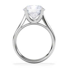 Grace 5.00ct Lab Diamond Round Cut Engagement Ring in 18K White Gold G/VS1