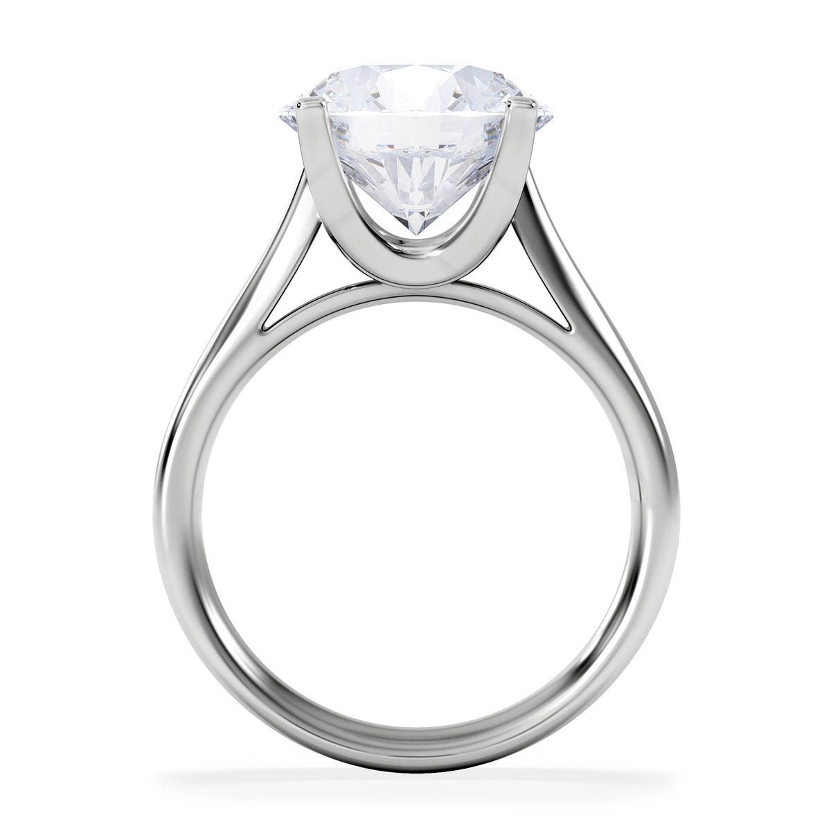 Grace 5.00ct Lab Diamond Round Cut Engagement Ring in Platinum G/VS1