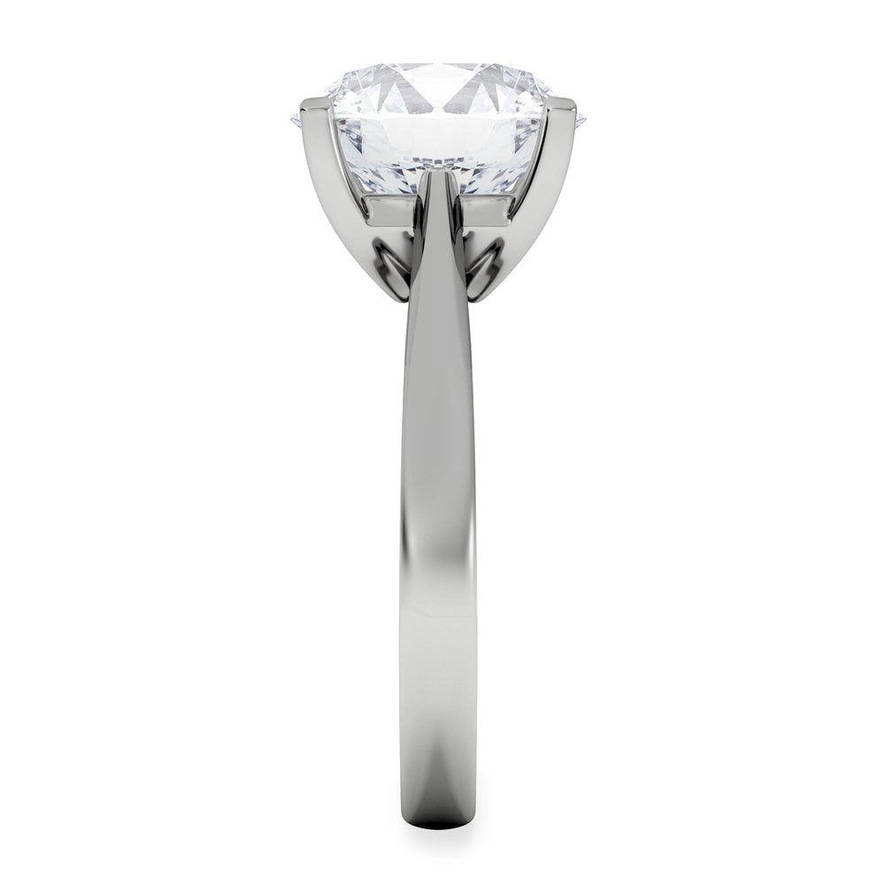 Grace 5.00ct Lab Diamond Round Cut Engagement Ring in Platinum G/VS1