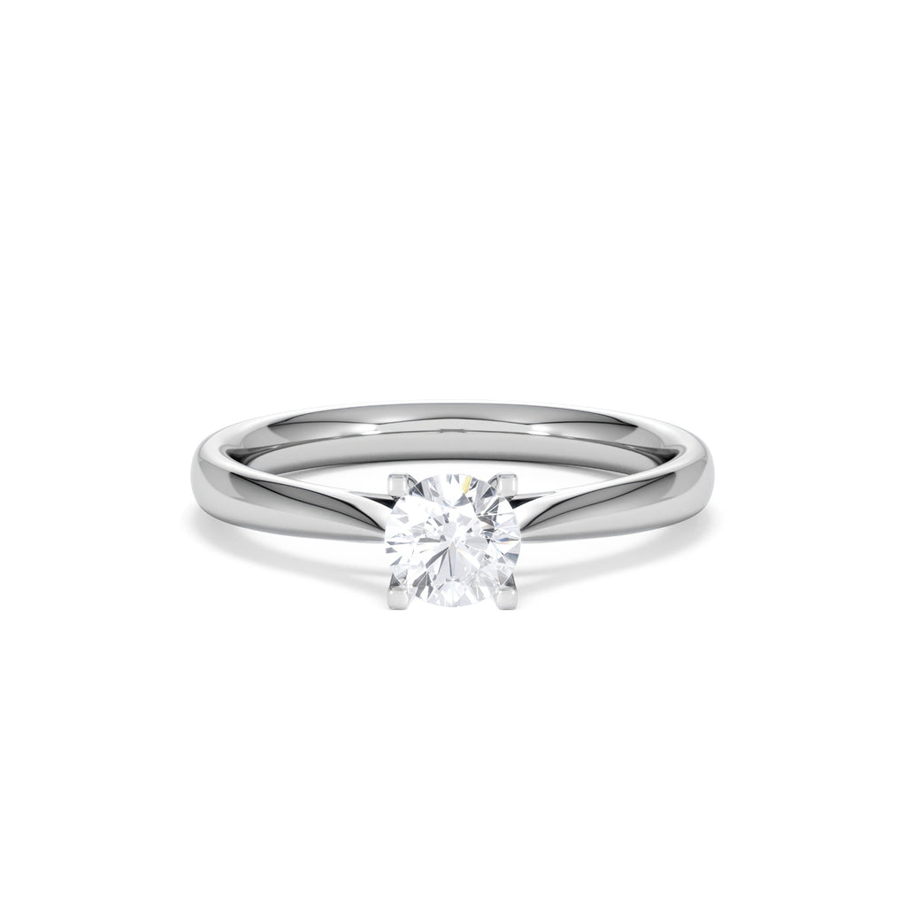 Certified 0.50CT Grace Platinum Engagement Ring E/VS2