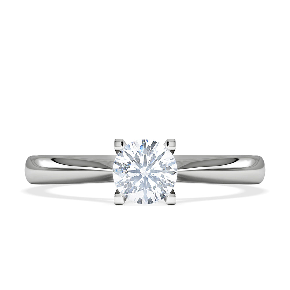 Certified Grace 18K White Gold Diamond Engagement Ring 0.50CT