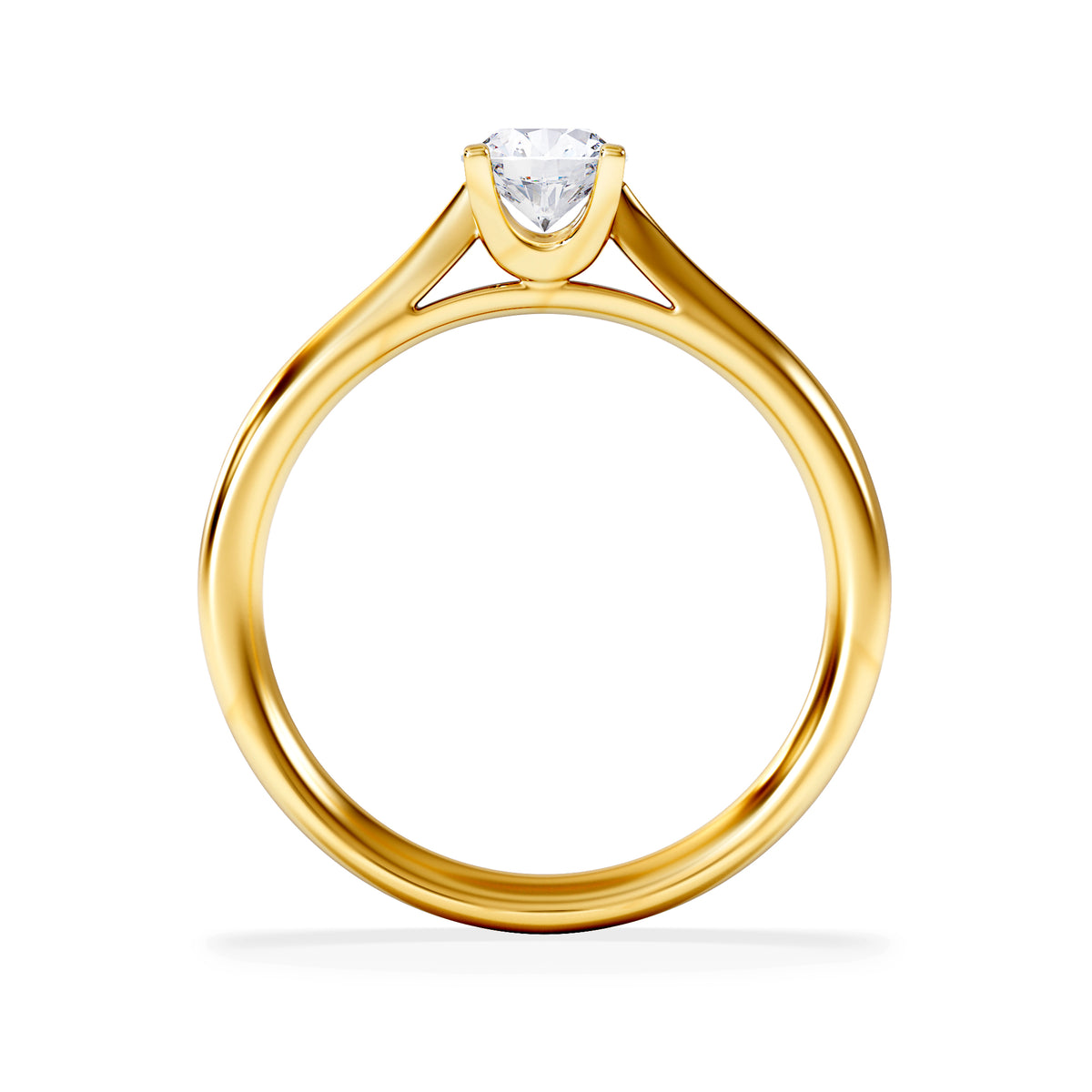 Half Carat Diamond Engagement Ring Grace Lab F/VS1 18K Gold