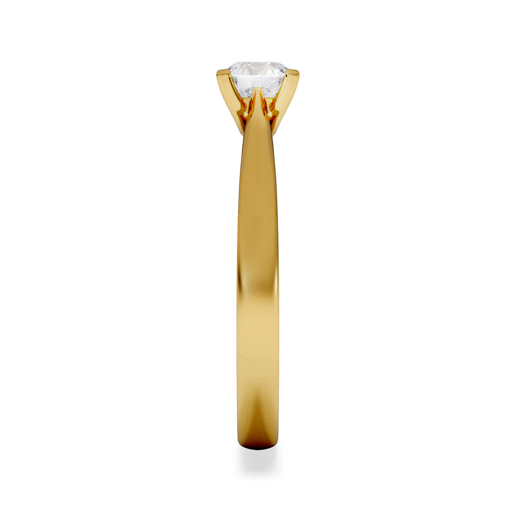 Certified 0.50CT Grace 18K Gold Engagement Ring E/VS2