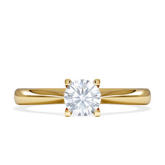 Certified 0.50CT Grace 18K Gold Engagement Ring E/VS2