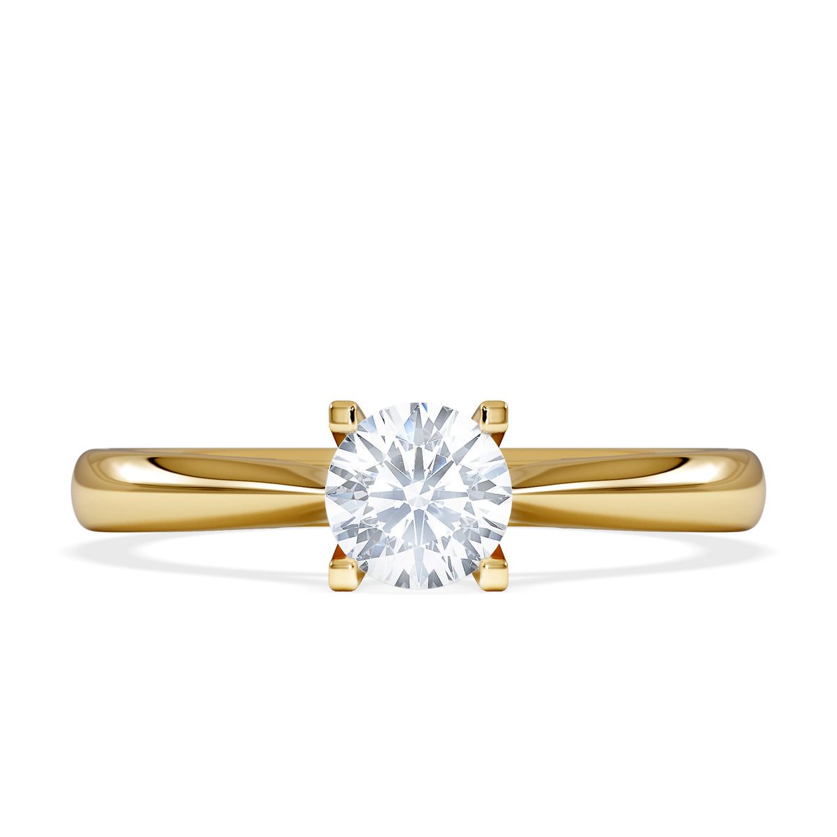 Certified 0.50CT Grace 18K Gold Engagement Ring E/VS2