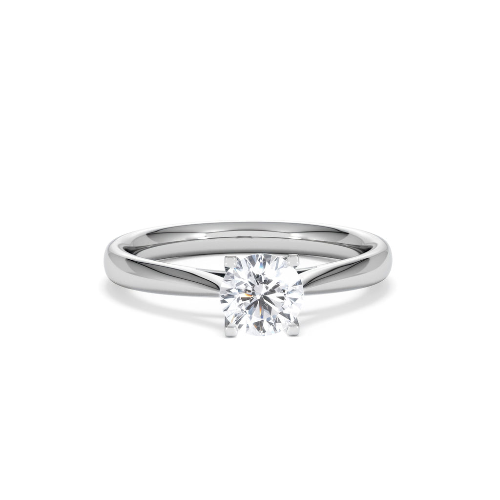 Certified 0.70CT Grace Platinum Engagement Ring G/VS