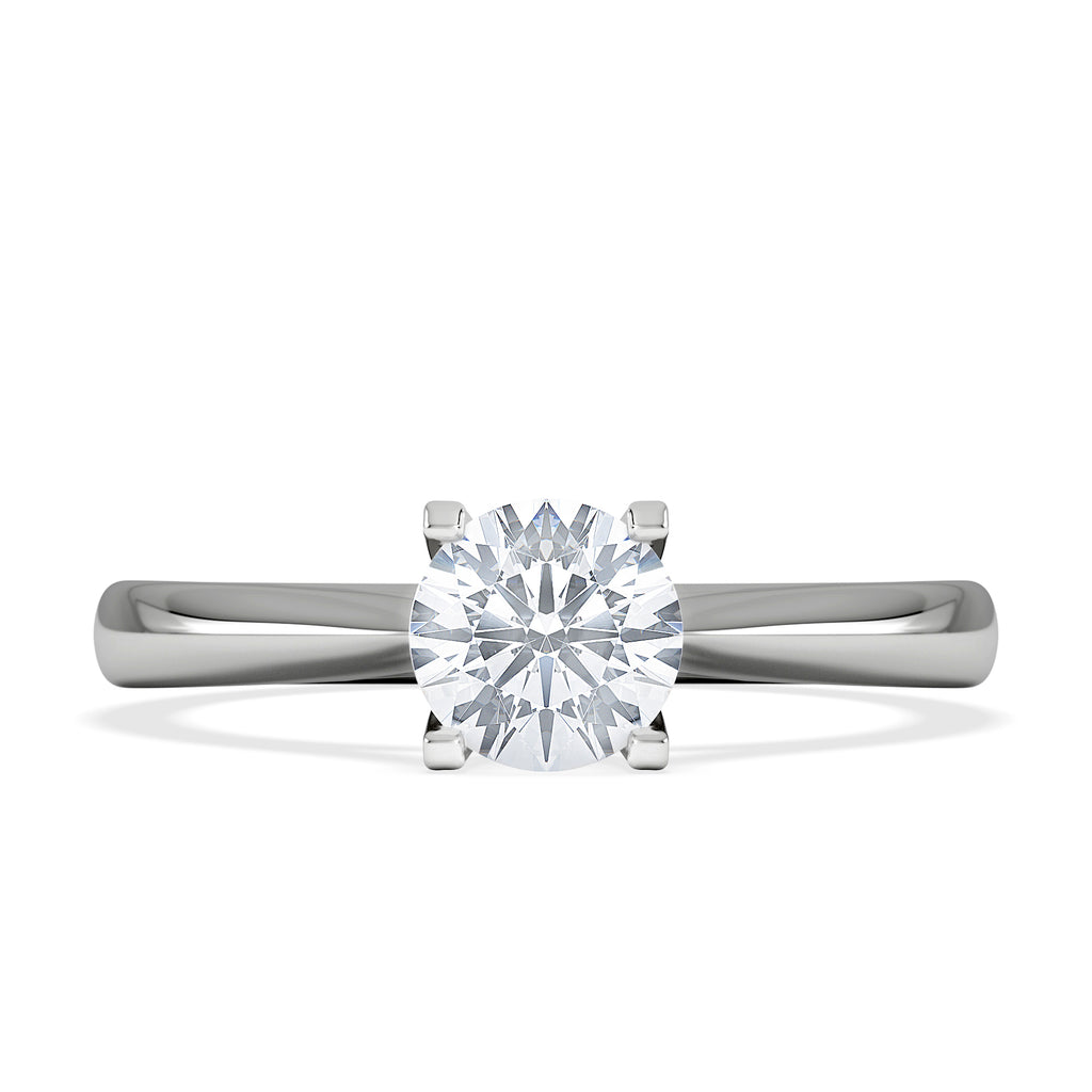 Certified 0.70CT Grace Platinum Engagement Ring H/SI