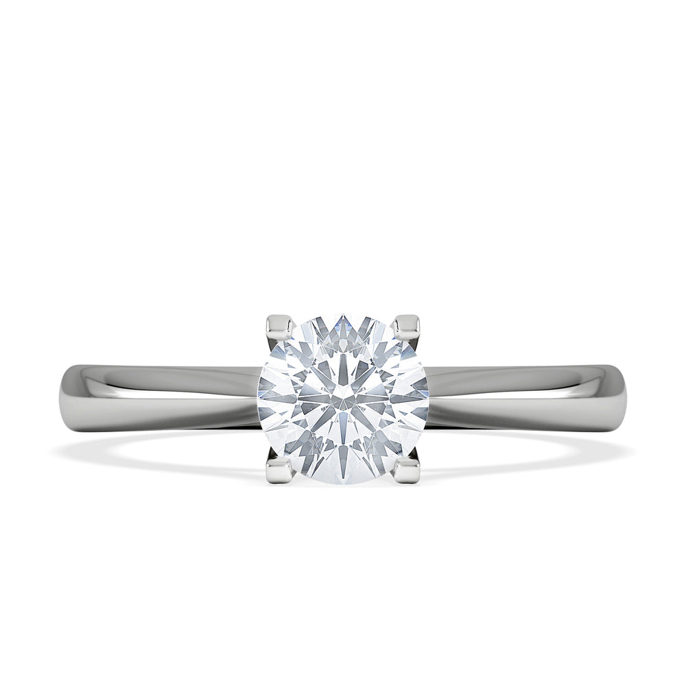 Certified 0.70CT Grace Platinum Engagement Ring G/VS