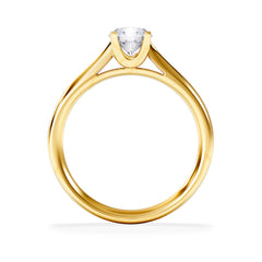 Certified 0.70CT Grace Platinum Engagement Ring H/SI
