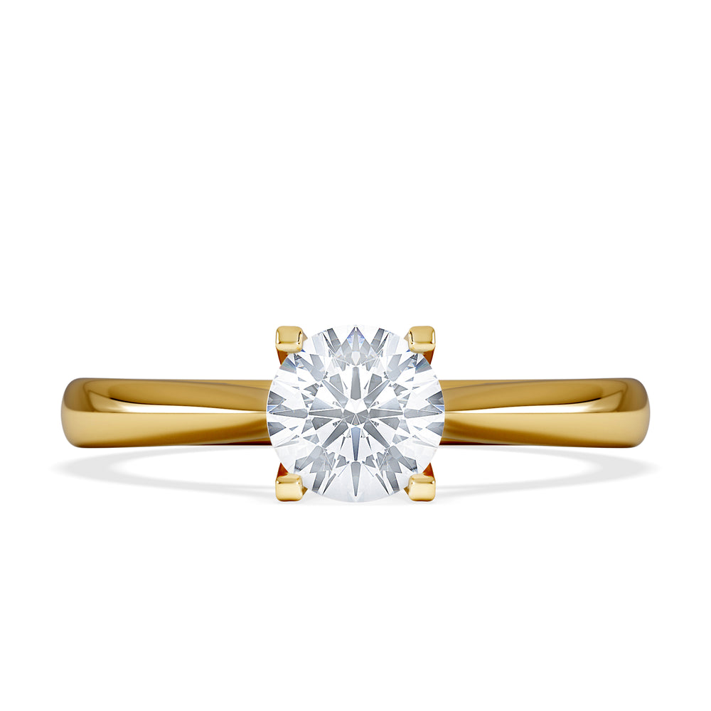 Certified 0.70CT Grace 18K Gold Engagement Ring G/SI2