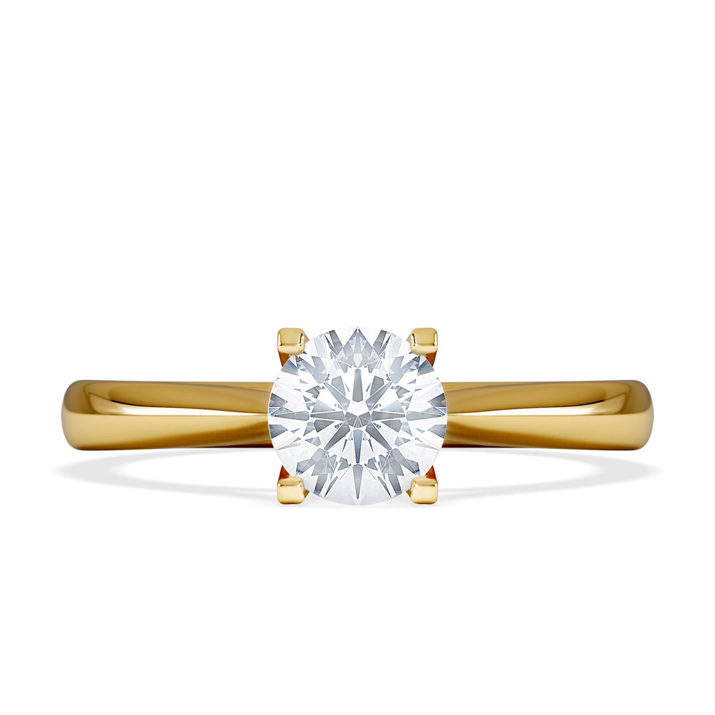 Certified 0.70CT Grace 18K Gold Engagement Ring G/SI2
